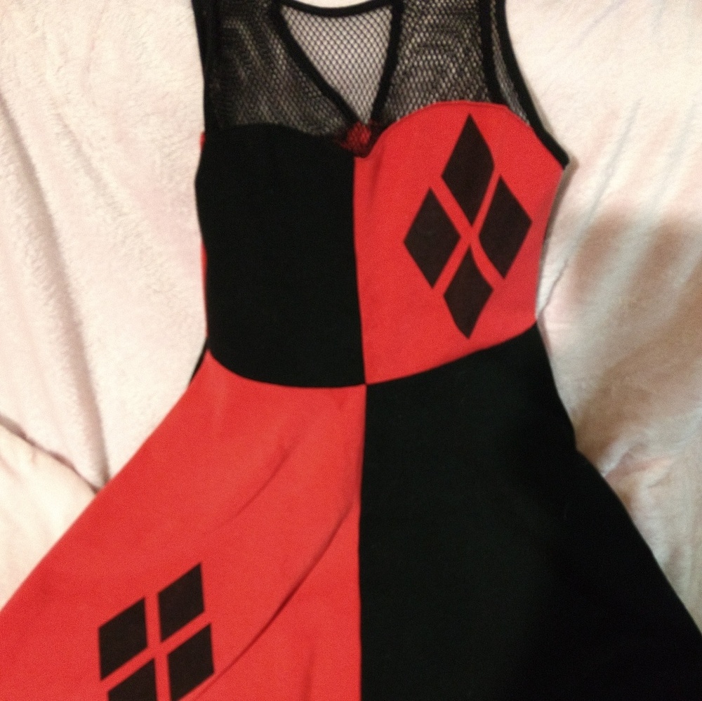 Batman Harley Quinn fishnet dress